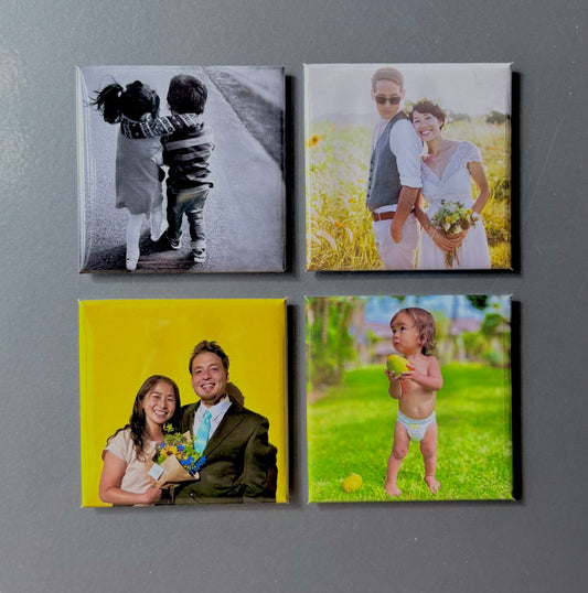 5cmx5cm カスタムフォトマグネット 4個セット